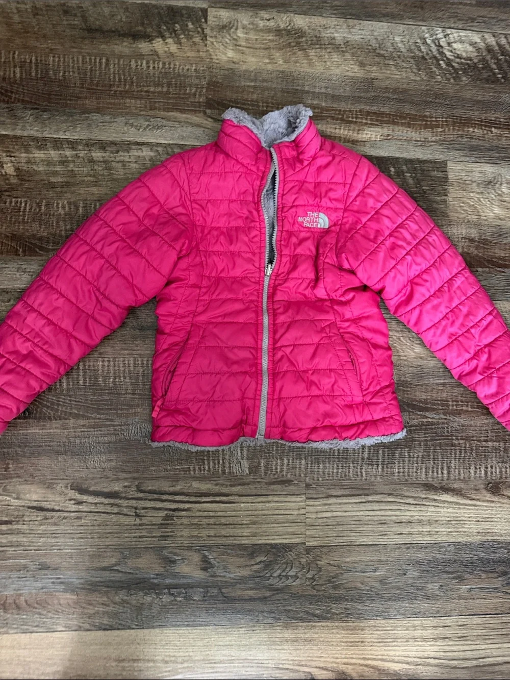 The North Face Hot Pink Quilted Puffer Jacket